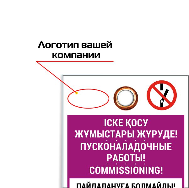 Информационная бирка «Пусконаладочные работы» S4411